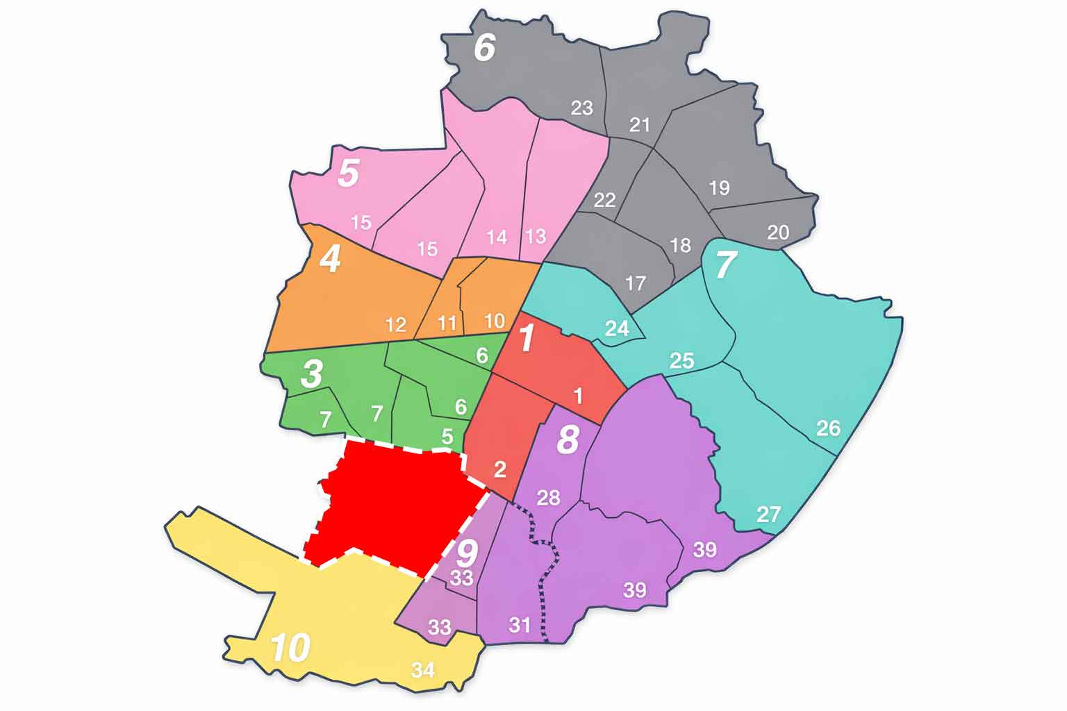 Турин районы города Santa Rita / Mirafiori Nord