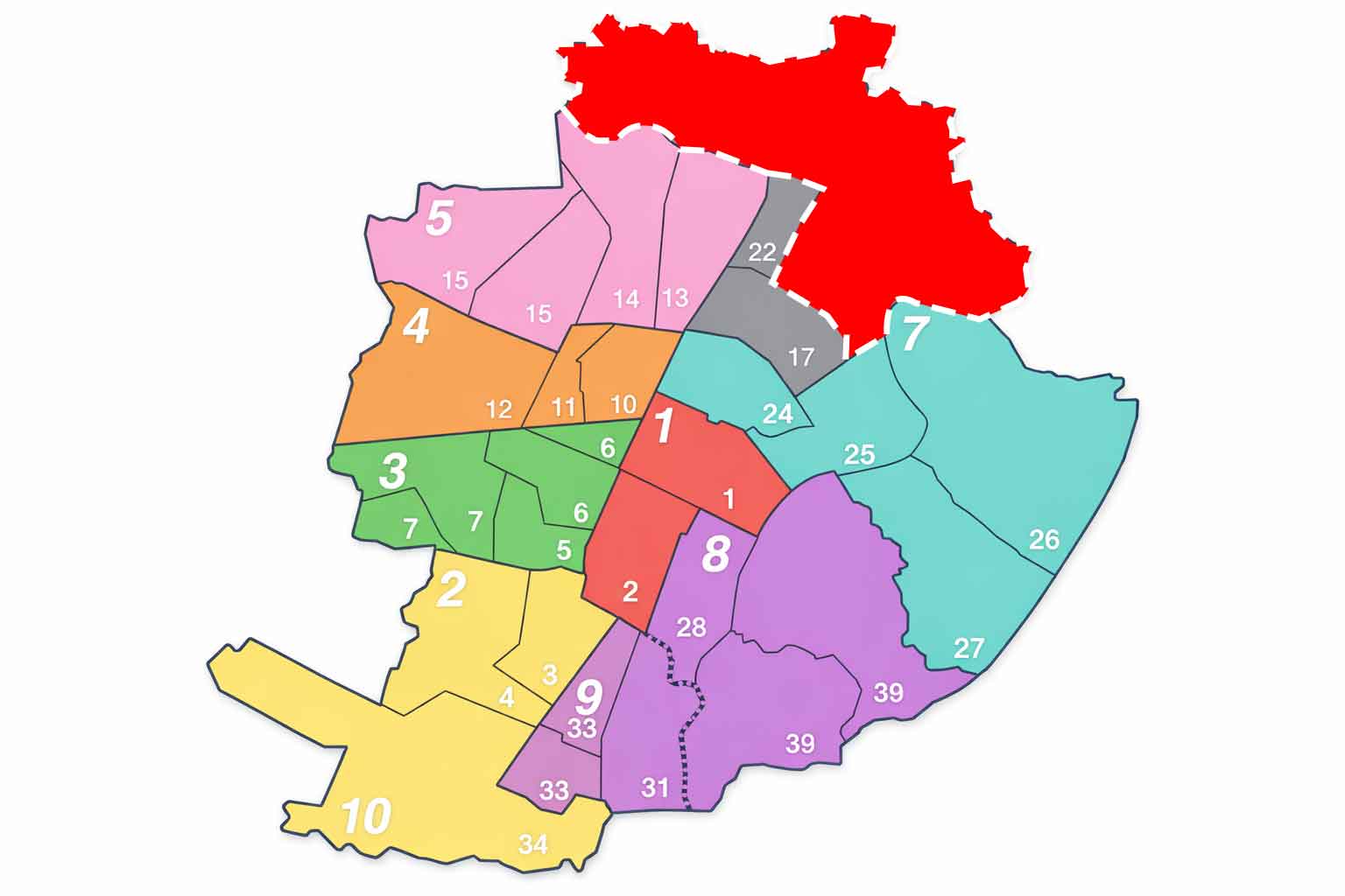 Турин районы города Barriera di Lanzo / Falchera / Barca / Bertolla